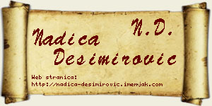 Nadica Desimirović vizit kartica